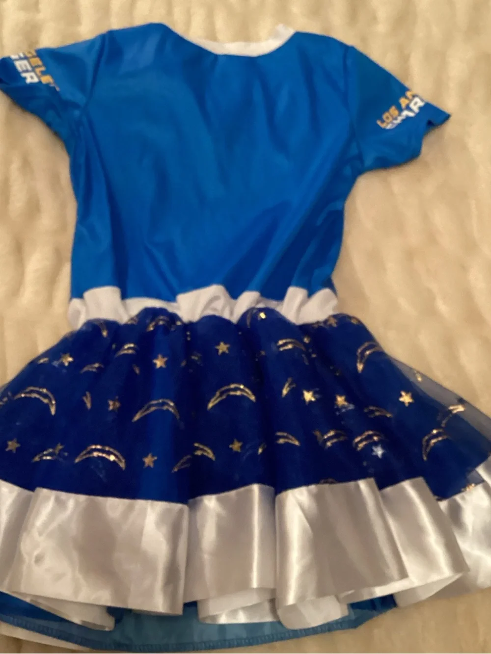Powder Blue Los Angeles Chargers Tutu Tailgate Game Day V-Neck Costume